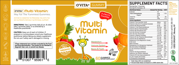 O`Vita Gummy Kosher Multi Vitamin