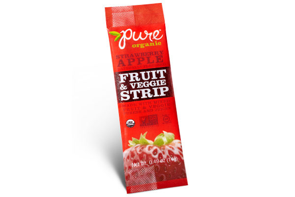 Pure Organic Fruit   &  Veggie Strips - Strawberry Apple           * 2 Pack *