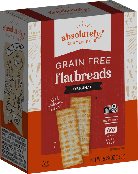 Absolutely Gluten Free "GRAIN FREE" Original Flatbreads